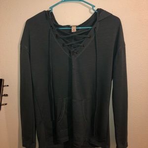 Long sleeve shirt with hood